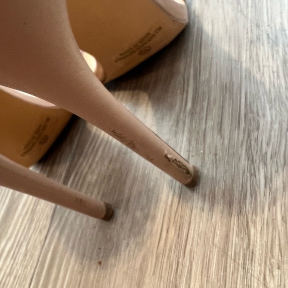 Lulu's Saylana Light Nude Ankle Strap Heels Women's Size 10 Stiletto Open Toe - Picture 9 of 9